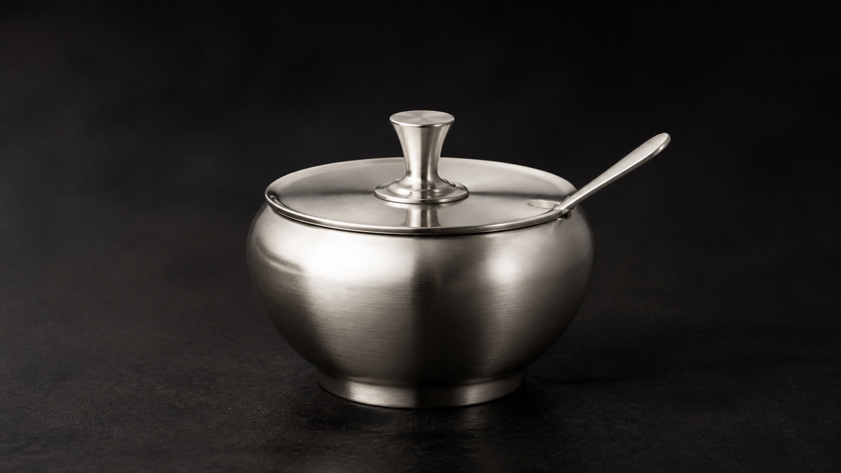 Sugar Bowl product photograph on a dark studio background