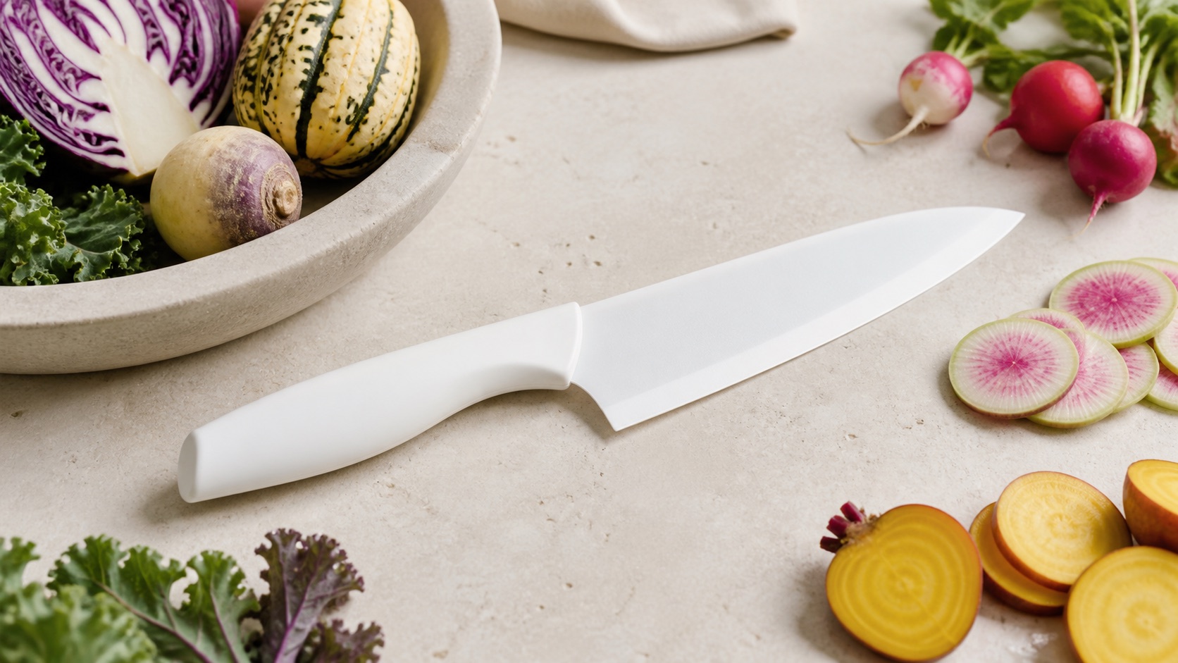 Ceramic Knife in a premium kitchen setting