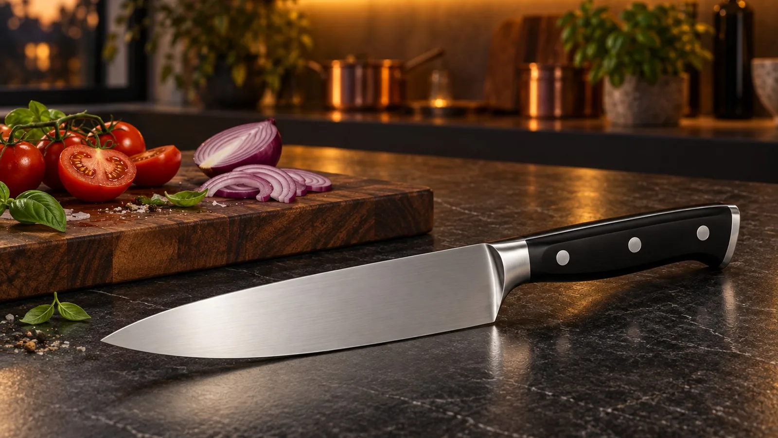 Chef Knife in a premium kitchen setting