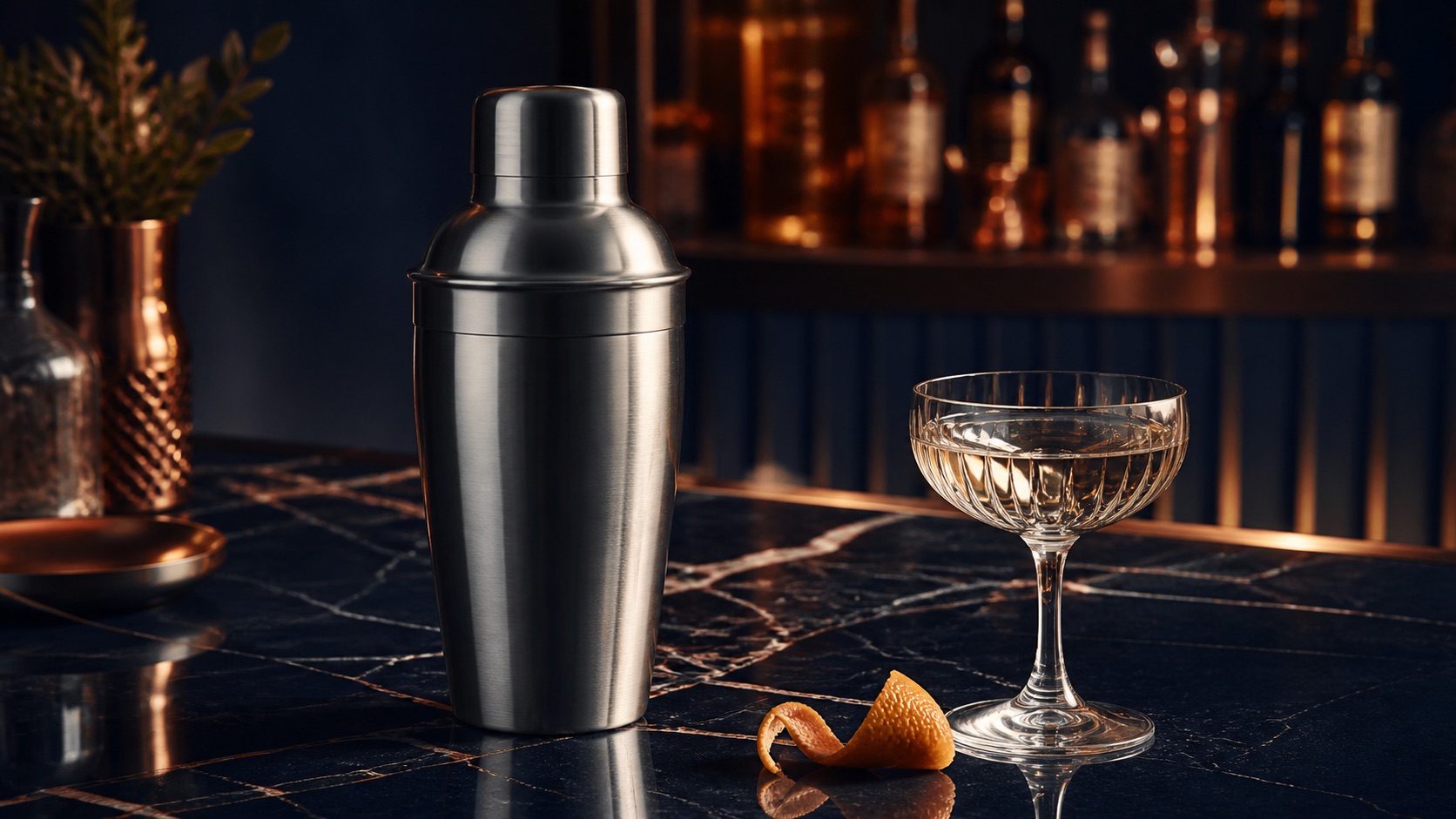 Cocktail Shaker in a premium kitchen setting