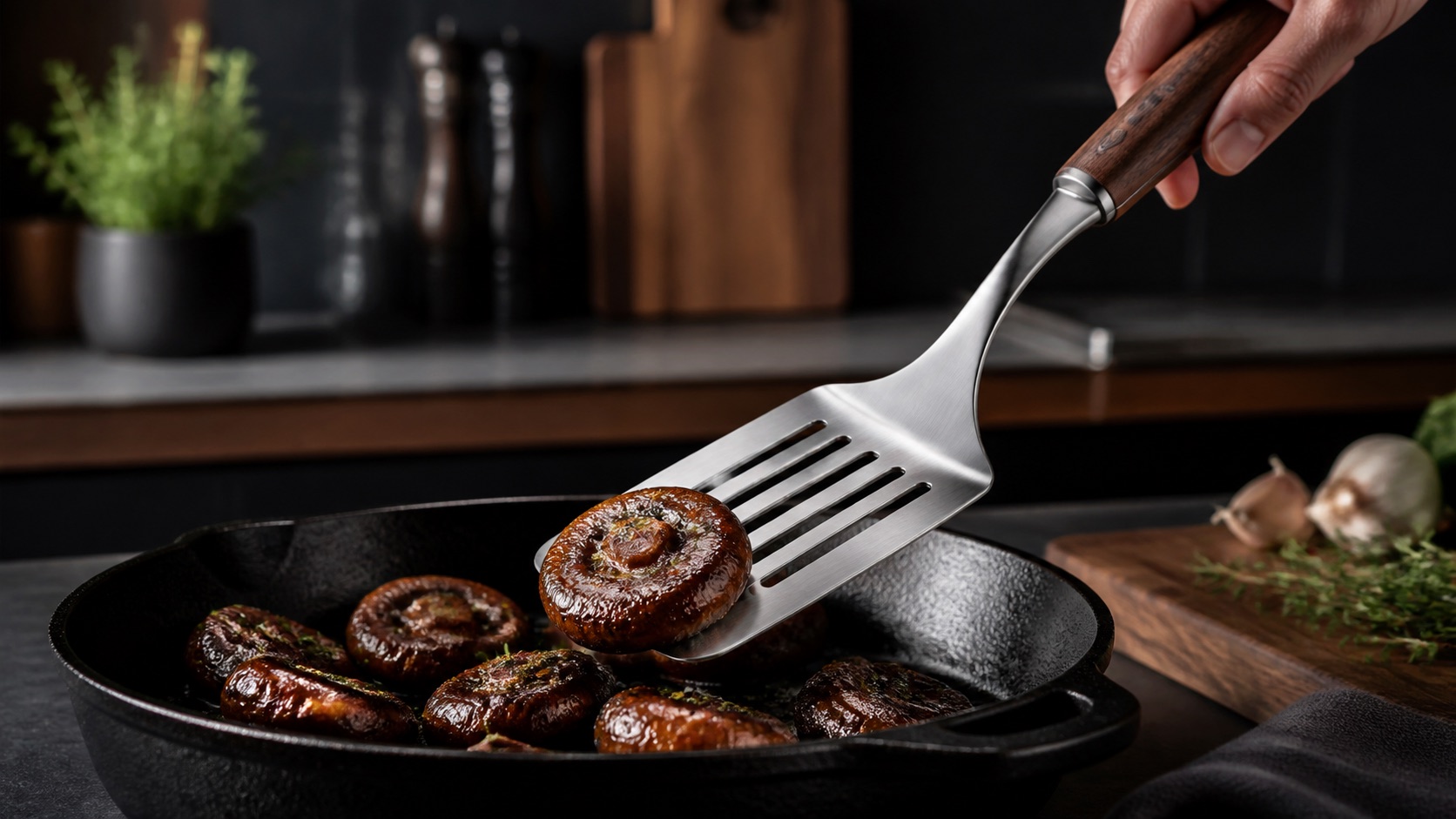 Kitchen Turner Spatula in a premium kitchen setting