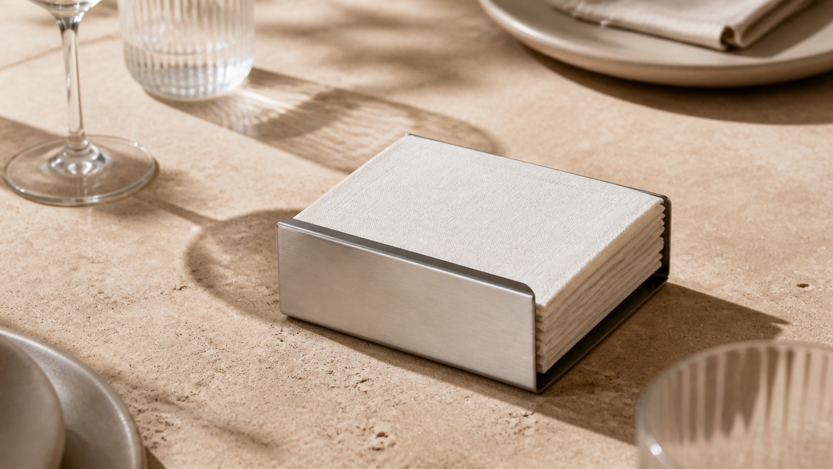 Napkin Holder in a premium kitchen setting