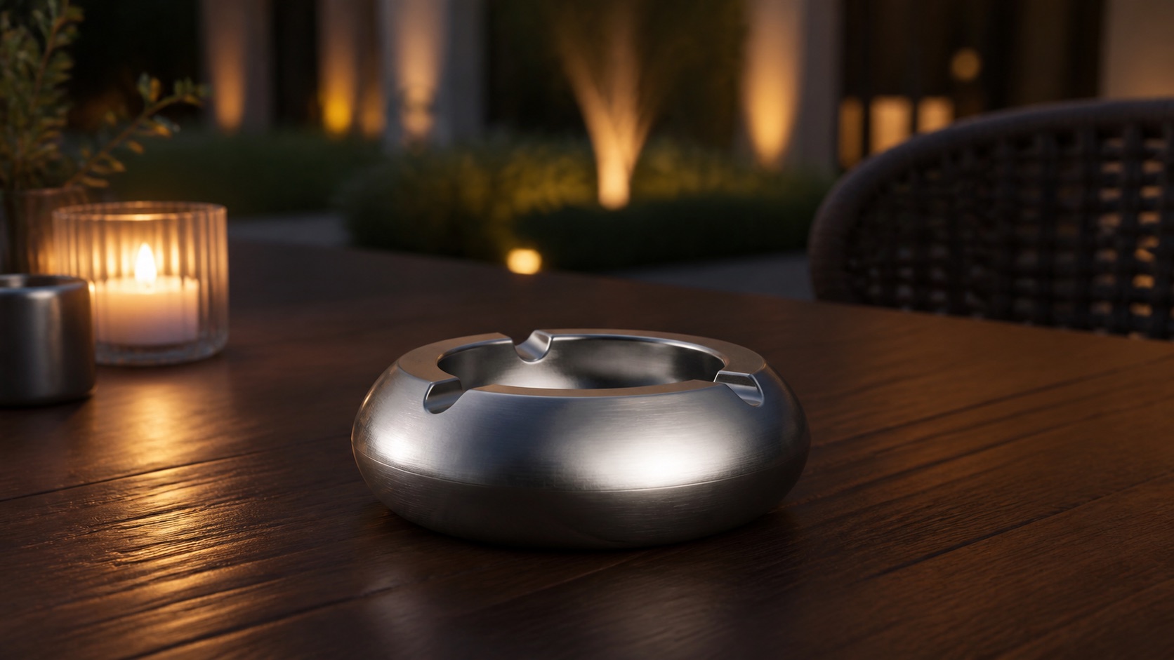 Stainless Steel Ashtray in a premium kitchen setting