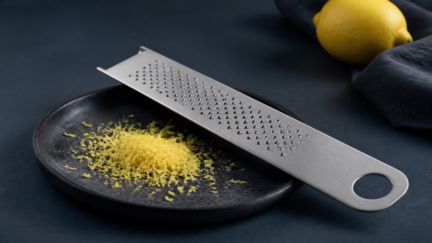 Stainless Steel Cheese Grater in a premium kitchen setting
